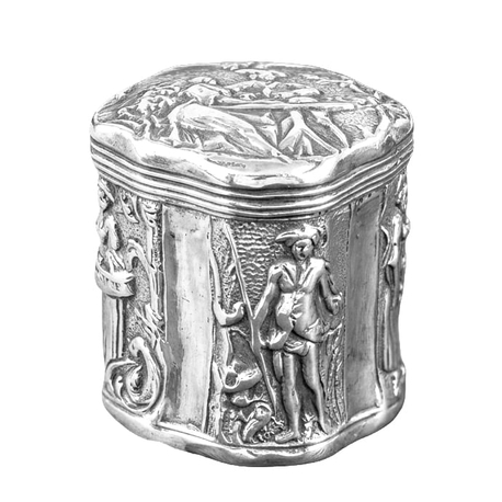 Antiek zilveren lodereindoosje Dirk goedhart Amsterdam anno 1785