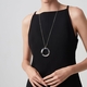 Giovanni Raspini zilver collier Blade met cirkels