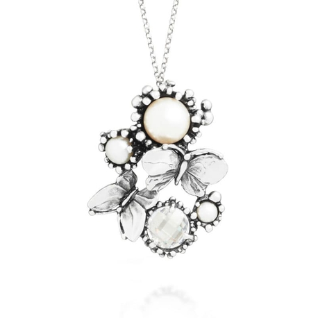 Giovanni Raspini zilveren hanger White Spring
