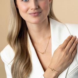ZINZI verguld zilveren ketting hartjes ZIC2513G