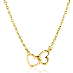 ZINZI verguld zilveren ketting hartjes ZIC2513G