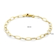 9k gouden schakel s ovaal armband 4,0 mm breed x 18,5 cm