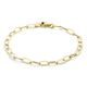 9k gouden schakel s ovaal armband 4,0 mm breed x 18,5 cm