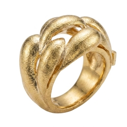 Bruno da Rocha vergulde zilveren ring chrysant 
