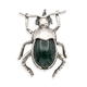 Bruno da Rocha zilveren broche kever opaline