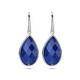 Zilveren oorhangers lapis lazuli 3,3 cm 