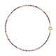 Collier met toermalijn, rhodoliet en zoetwaterparel, met verguld zilveren slot, 59.5cm