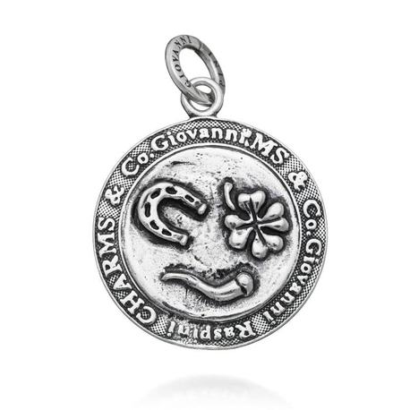 Zilveren amulet coin bedel Giovanni Raspini