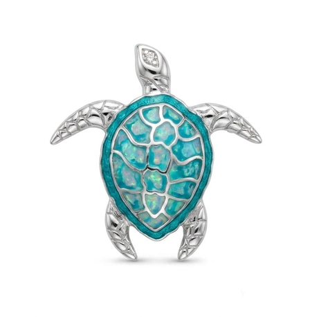 Zilveren broche zeeschildpad Nicole Barr