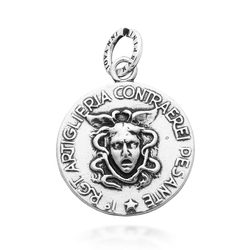 Giovanni Raspini zilveren bedel Medusa Medal Charm