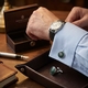 Groene manchetknopen zilver