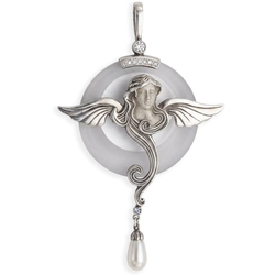 GL zilveren Art Nouveau stijl zilveren hanger