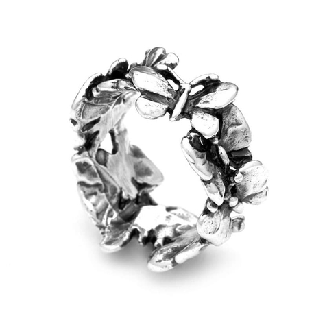 Giovanni Raspini zilveren ring vlinders