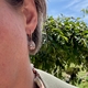 Tsars Collection rosé zilver oorhangers wit groen