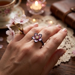 Verguld zilveren ring Helena Tsars Collection