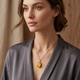 Tsars Collection rosé hanger warm geel kwarts