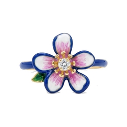 Verguld zilveren ring Helena Tsars Collection