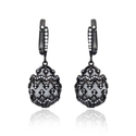 Zilver oorbellen gezwart met agaat Tatiana Fabergé