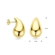 14krt gouden oorknoppen druppel 25mm