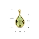 18krt gouden hanger groen kwarts