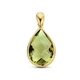 18krt gouden hanger groen kwarts
