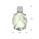 Zilveren hanger groen amethist en zirkonia