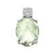 Zilveren hanger groen amethist en zirkonia