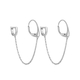 Carezza zilveren oorhangers Catena MY iMenso