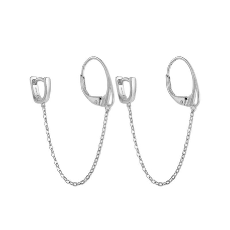 Carezza zilveren oorhangers Catena MY iMenso