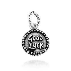 Giovanni Raspini zilveren bedel Good Luck Perlage