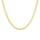 Verguld zilveren slangencollier plat 8,5mm 43 cm lang
