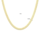 Verguld zilveren slangencollier plat 8,5mm 43 cm lang