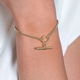 ZINZI vergulde zilveren armband kapittelstokje ZIA2359