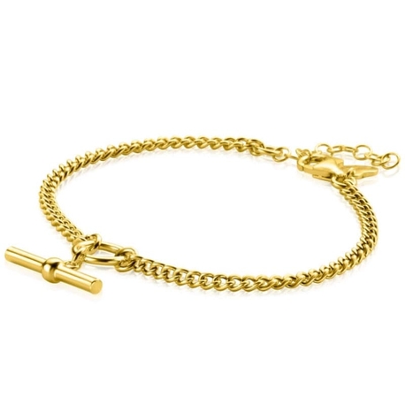 ZINZI vergulde zilveren armband kapittelstokje ZIA2359