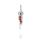 Giovanni Raspini zilveren mini charm tand rood zirkonia