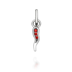 Giovanni Raspini zilveren mini charm tand rood zirkonia