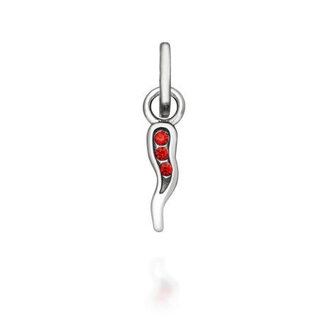 Giovanni Raspini zilveren mini charm tand rood zirkonia