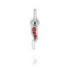 Giovanni Raspini zilveren mini charm tand rood zirkonia