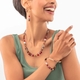COEUR DE LION vergulde creolen rood