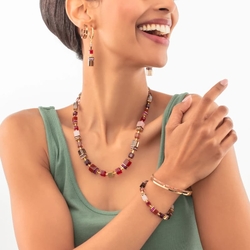 COEUR DE LION vergulde creolen rood