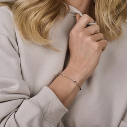 Zilveren armband met hartjes