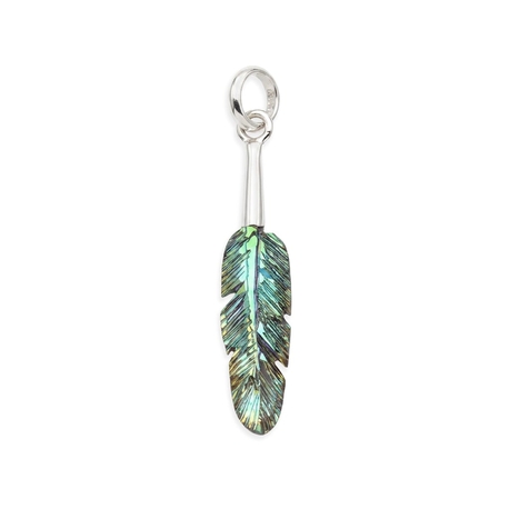 Zilveren Starborn Creations Hanger veer abalone schelp