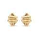 14krt gouden oorstekers met ribbels