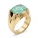 Vintage 14krt gouden ring met smaragd