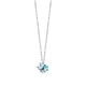 Julie Julsen zilveren ketting blauw spinel en topaas