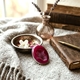 Grote rose druzy hanger zilver montuur