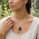 Zilveren hanger met malachiet