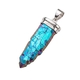 Zilveren hanger met titanium aura kristalkwarts