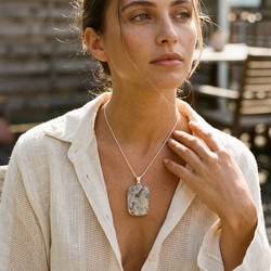 Hanger desert druzy zilver montuur