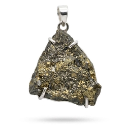 Hanger pyrite druzy zilver montuur
